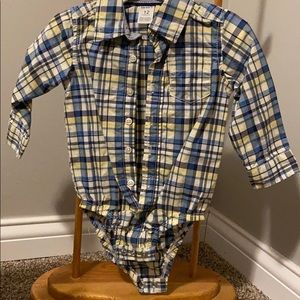 Carters onesie long sleeve button up